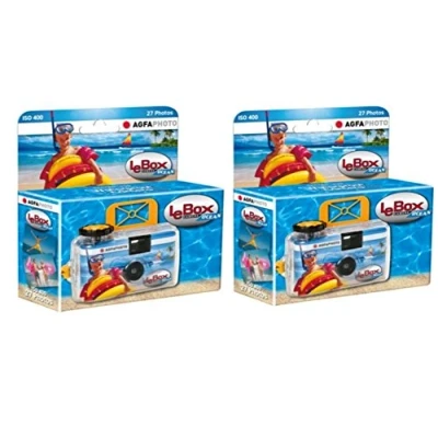 Abbildung von AgfaPhoto LeBox Ocean Einwegkamera wasserdicht (2 er Set bis zu 54 Aufnahmen)
