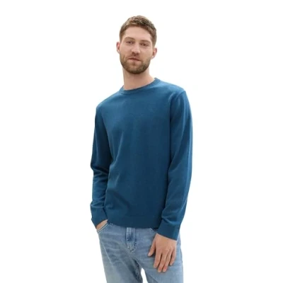 Abbildung von TOM Tailor Strickpullover, Herren, Größe: XXL, Dark teal melange