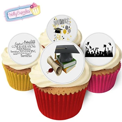Abbildung von Holly Cupcakes 24 Wunderschöne essbare Kuchendekorationen: Abschluss/Graduation
