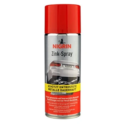 Abbildung von NIGRIN Zinkspray, 400 ml, erneuert die Rostschutz Beschichtung nach der Metall Bearbeitung, langanhaltender Rostschutz, schnell trocknend