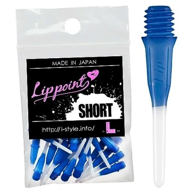 Abbildung von L Stil (EL Stil) Lippe Punkt Abstufung Kurz Blau 30pcs ott1102