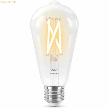 Abbildung von WiZ Tunable White LED Lampe, Edison, E27, 60W, Vintage Design, dimmbar, warm bis kaltweiß, smarte Steuerung per App/Stimme über WLAN, 1 Stück (1er Pack), Klar