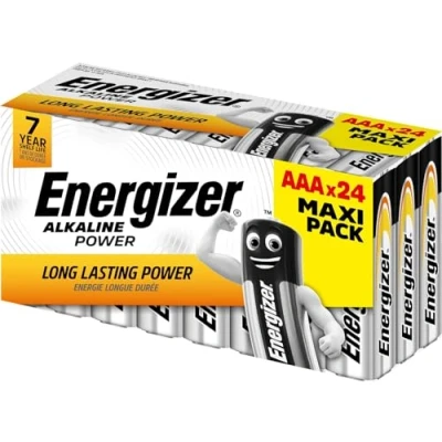 Abbildung von Energizer Alkaline Power AAA Batterien, Lange Lebensdauer für den täglichen Gebrauch, sulfatfrei, 7 Jahre Lebensdauer, 24 Stück
