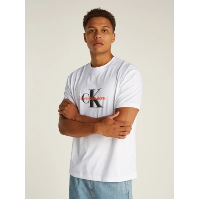 Abbildung von Calvin Klein Jeans Monologo Shift TEE Tshirt print, Herren, Größe: XXL, Bright white