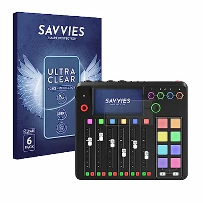 Abbildung von Savvies 6 Stück Schutzfolie für Rode Rodecaster Pro II Displayschutz Folie Ultra Transparent