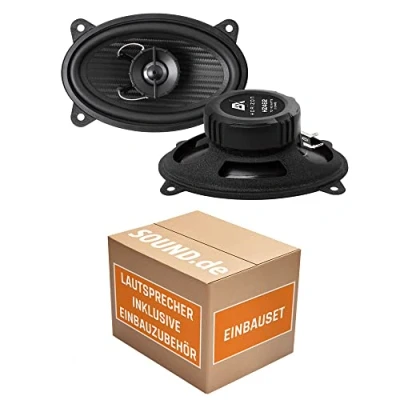 Abbildung von Lautsprecher Boxen ESX HZ462 9 x 15 cm (4x6er) 2 Wege Koax Horizon HZ 462 Auto Einbauzubehör Einbauset passend für VW Passat 35i Heck justSOUND