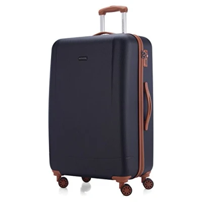Abbildung von HAUPTSTADTKOFFER Wannsee Hartschalenkoffer Koffer Trolley Rollkoffer Reisekoffer, TSA, 77 cm, 94 Liter, Dunkelblau/Braun