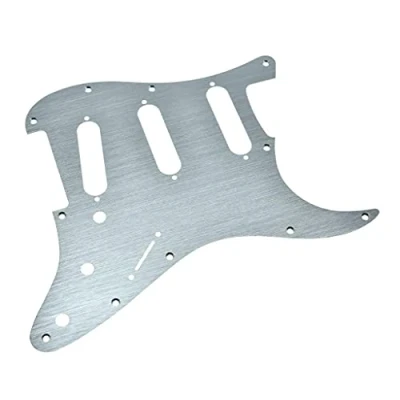 Abbildung von KAISH 11 Loch ST Strat SSS Metall Gitarre Pickguard Aluminium Scrach Plate für Stratocaster/Strat Silber