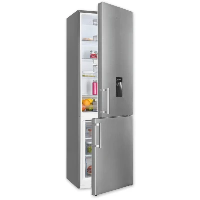 Abbildung von exquisit Kühl /Gefrierkombination &quot;KGC265 70 H WS 010E weiss&quot;, KGC265 inoxlook, 180 cm hoch, 55 breit, Wasserspender