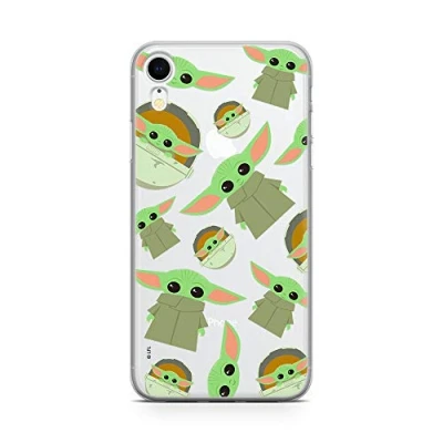 Abbildung von ERT GROUP Handyhülle für Apple iPhone XR Original und offiziell Lizenziertes Star Wars Muster Baby Yoda 006 optimal an die Form des Handy angepasst, teilweise transparent