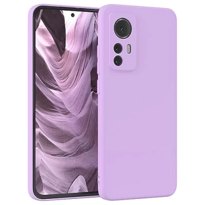 Abbildung von EAZY Case Silikonhülle für Xiaomi 12 / 12X Hülle Silikon Lila weich stoßfeste Handyhülle Schutzhülle mit Kameraschutz Dünn Premium Schutz Cover TPU Phone Bumper in Violett