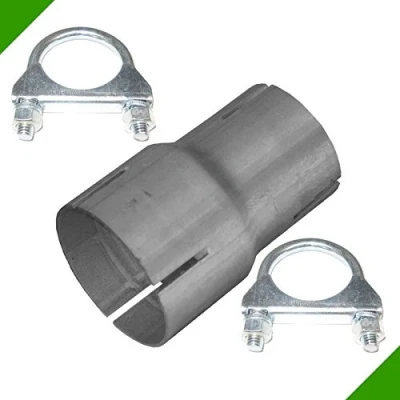 Abbildung von Reduzierung von 50mm auf 60mm Auspuff Adapter inkl. 2 Schellen Rohr Verbindungsstück Reduzierstück Klemmstück Reduzierverbinder Abgasanlage Reduktion Rohrverbinder