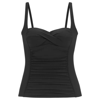 Abbildung von Lascana Tankini Bikinitop, Damen, Größe: 44xB, Black