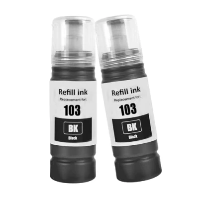 Abbildung von LAIPENG 103 Tinte Kompatibel mit Epson für L1110 L1200 L1210 L1250 L3100 L3101 L3110 L3111 L3116 L3150 L3151 L3156 L3160 L3200 L3250 L3251 L3256 L3260 L3266 Drucker 2 Multipack (BK*2)