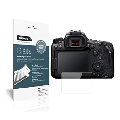 Abbildung von dipos I 2X Displayschutz klar kompatibel mit Canon EOS 90D Schutzfolie 9H Anti Shock