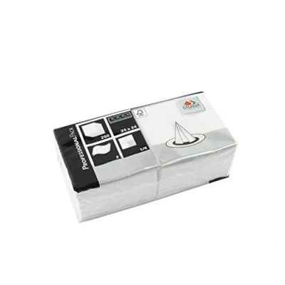 Abbildung von 6 x Hygostar Cocktail Servietten 2 lagig 1/4 Falz 24x24cm VE=250 Stück