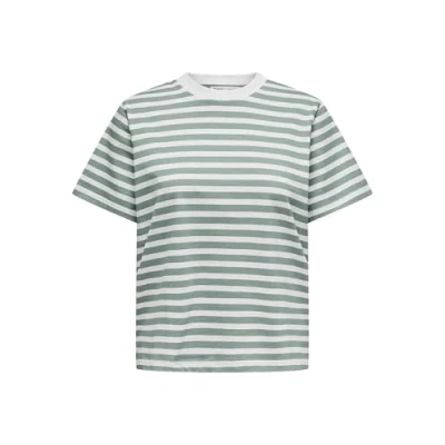 Abbildung von ONLY Damen ONLLIVINA S/S Stripe Tee JRS 15272227 ,Jadeite/Stripes:white Stripes ,XS