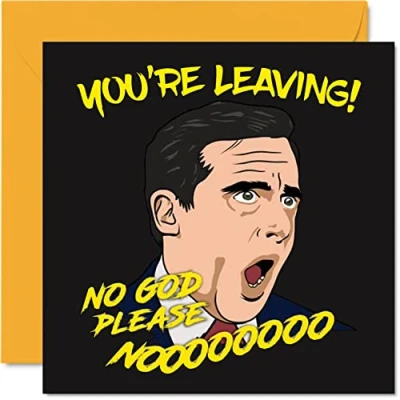 Abbildung von Abschiedsgeschenke Kollegen Frauen Männer No God Please Noooo Sorry Your Leaving Good Luck In New Job Karte 145 mm x Banter Grußkarten humorvolle Glückwunschkarte