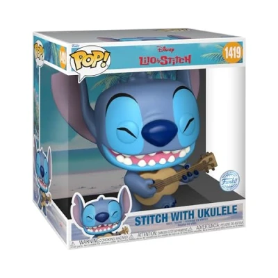 Abbildung von Funko Pop! Jumbo: Stitch Avec UKELE LILO et Figur de Vinyle à Collectionner Spielzeug für Kinder und Erwachsene Film Fans Modèle Pour Les CollectionNeurs Affithage