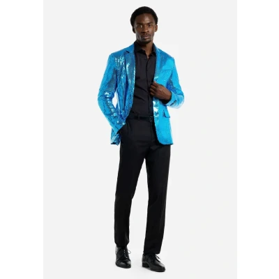Abbildung von Suitmeister Sequins Anzugsakko, Herren, Größe: Small, Blue