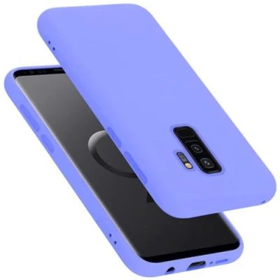 Abbildung von Cadorabo Hülle kompatibel mit Samsung Galaxy S9 Plus Handyhülle für Case aus flüssigem Silikon stoßfeste dünne TPU Schutzhülle Liquid HELL LILA