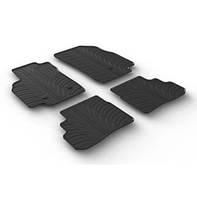 Abbildung von Gledring 0093 Fußmattensatz Gummi vorne und hinten 4 schwarz 750mm 550mm OPEL: Karl