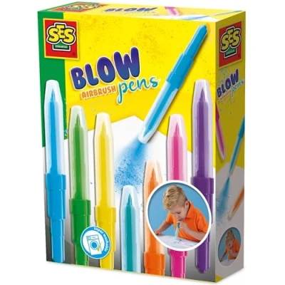 Abbildung von SES Creative 00275 Stifte Blasen Airbrush Farbstifte, 7 Stück (1er Pack)