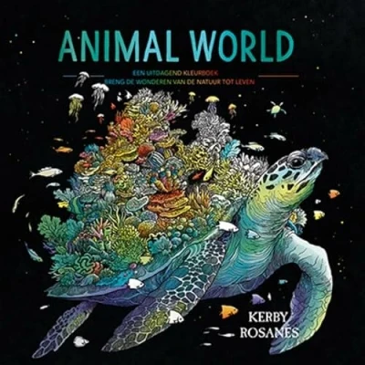 Abbildung von Animal world: een uitdagend kleurboek, breng de wonderen van natuur tot leven