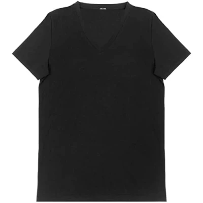 Abbildung von HOM, Herren, T Shirt V Ausschnitt Supreme Cotton, Schwarz, M
