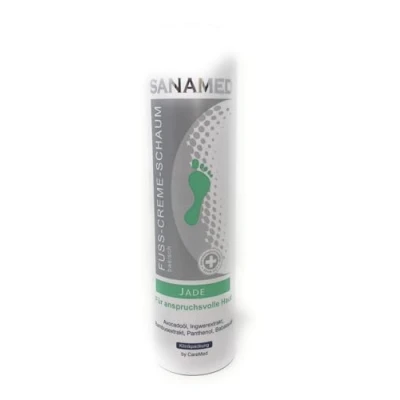 Abbildung von Sanamed Fuß Creme Schaum Jade Fußschaum für anspruchsvolle Haut, mit 5% Urea, 300ml, 300 ml