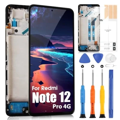 Abbildung von Ersatz des Bildschirms für Xiaomi Redmi Note 12 Pro 4G 2209116AG 6,67 Zoll LCD Display mit Rahmen Digitizer Full Assembly Reparatur Set