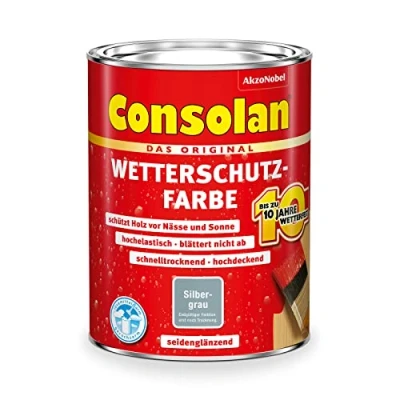 Abbildung von 750 ml Consolan Wetterschutzfarbe , Silbergrau