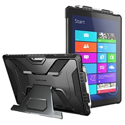 Abbildung von SUPCASE Hülle für Surface Pro 7 Plus / 7/ 6 5 4 LTE Schutzhülle [Unicorn Beetle Pro] mit Pencil Halter und Ständer, Schwarz