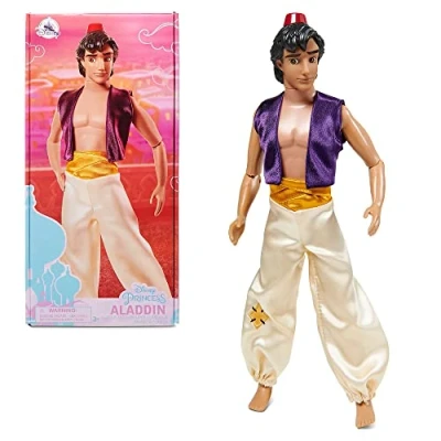 Abbildung von Disney Store Offizielle Aladdin Puppe für Kinder, 32 cm, vollbewegliche mit geformtem Haar und Fez, geeignet ab 3 Jahren
