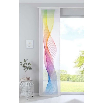 Abbildung von Schiebegardine, Gardinenbox, Klettband (1 St), transparent, Voile, Flächenvorhang »Izmir« Voile Halbtransparent Paneelwagen Beschwerungsstange 2022400