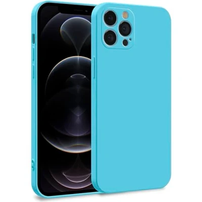Abbildung von MyGadget Hülle für iPhone 12 Pro Zweilagige Handyhülle mit Kameraschutz Cover Innenfutter &amp; Silikon außen Türkis