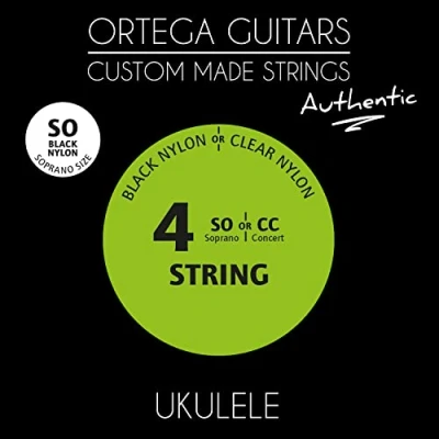 Abbildung von Ortega Guitars Custom Made Strings Authentic Sopran Ukulele Black Nylon (UKABK SO)