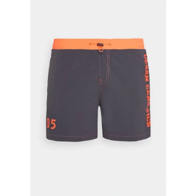 Abbildung von Urban Classics LOGO Badeshorts, Herren, Größe: Small, Anthracite/orange