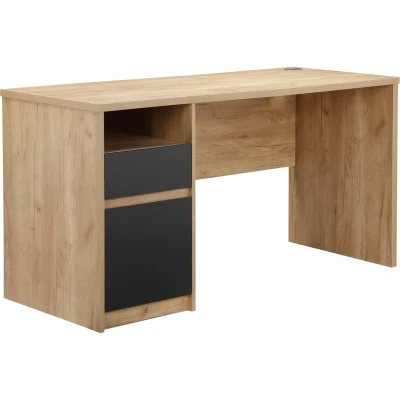 Abbildung von Places of Style Schreibtisch &quot;CRACO, Computertisch, Kabeldurchlass,&quot;, mit offenem Fach, Schublade und Tür, Breite 140 cm