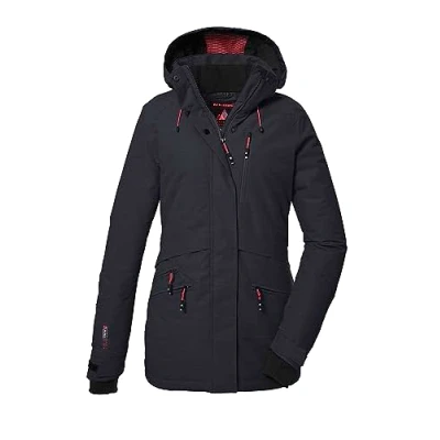 Abbildung von killtec Damen Skijacke/Funktionsjacke mit abzippbarer Kapuze und Schneefang KSW 110 WMN SKI JCKT, schwarz blau, 40, 40976 000
