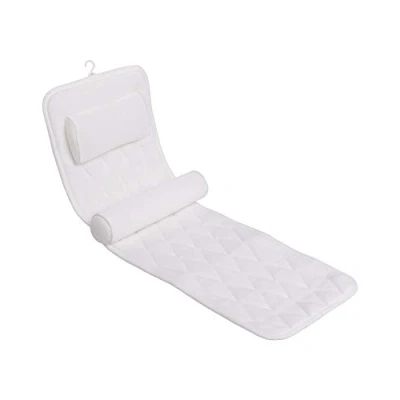 Abbildung von COMBATH Badewanneneinlage mit Kissen, Ganzkörper Badematte Kissenmatte 3D Air Mesh Technologie 11 Saugnäpfen für Badewanne Badewannenkissen