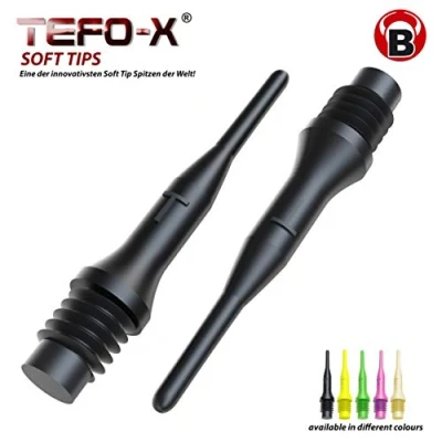 Abbildung von Bull&#039;s Erwachsene 61711 Bulls Softdart 100 Spitzen Tefo X schw, M, Schwarz