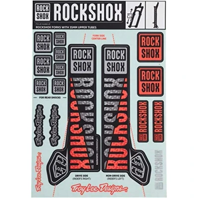 Abbildung von Rockshox Unisex Erwachsene Troy Lee Designs Federgabel Dekor Kit, Mehrfarbig, One Size
