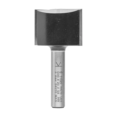 Abbildung von ENT 11020 Nutfräser HW, Schaft (S) 8 mm, Durchmesser (D) 30 NL 20 SL 32 GL 52 mit HW Grundschneide