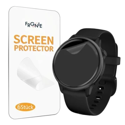 Abbildung von Frgnie Schutzfolie kompatibel für Garmin Vivoactive 5 Smartwatch (6 Stück) Hülle Blasenfreie Displayschutz, HD Flexibel TPU Folie