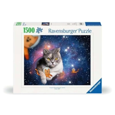 Abbildung von Ravensburger Puzzle 12000742 Katzen fliegen im Weltall 1500 Teile für Erwachsene und Kinder ab 14 Jahren, Tier