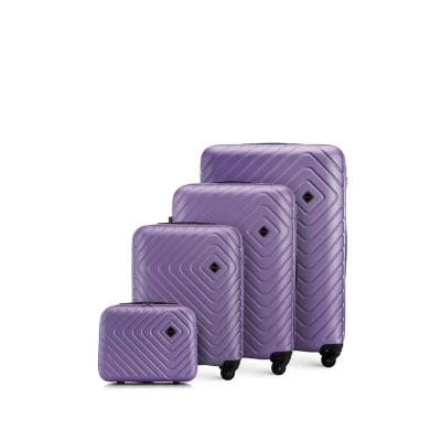 Abbildung von Wittchen Luggage SET WITH WASH BAG FROM ABS Kofferset, Größe: One Size, Purple