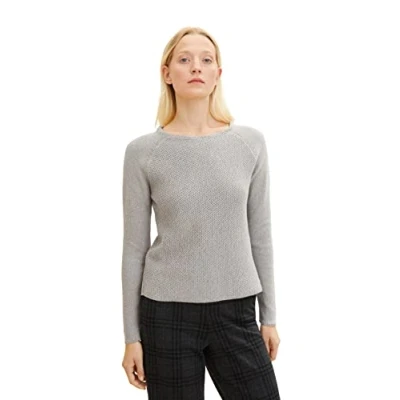 Abbildung von TOM TAILOR Damen 1035095 Pullover, 30282 Concrete Grey Melange, L