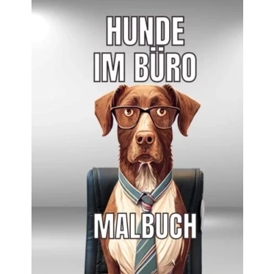 Abbildung von Hunde im Büro Lustiges Malbuch: 30 verschiedene Hunderassen zum Ausmalen für Kinder und Erwachsene