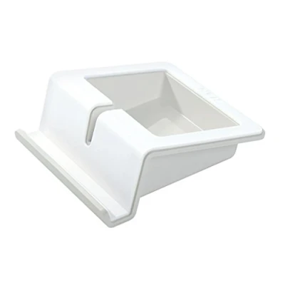 Abbildung von HAN Tablet Stand UP Tabletständer, Halterung für mit Soft Grip Oberfläche, Kabelhalterung und Innenschale, 92100 12, weiß,
